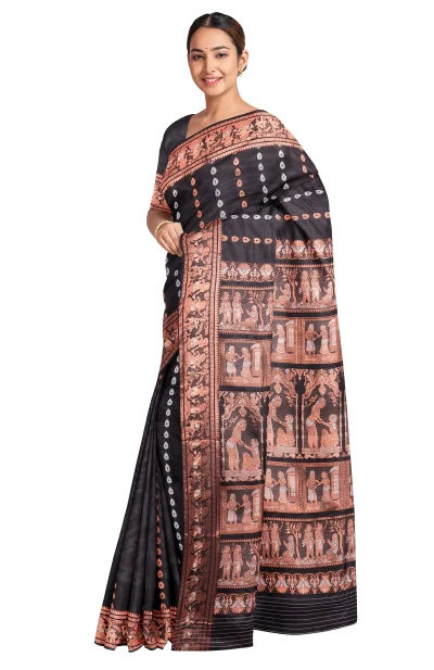 Swarnachari Silk Saree - Black