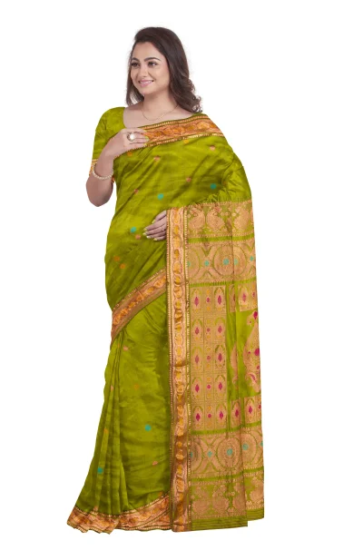 Baluchari Silk Saree - Green