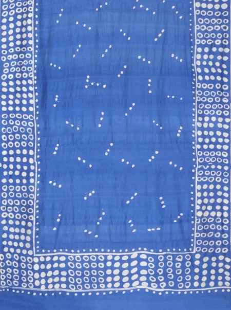 Batik Silk Saree - Multi Colour - Image 4