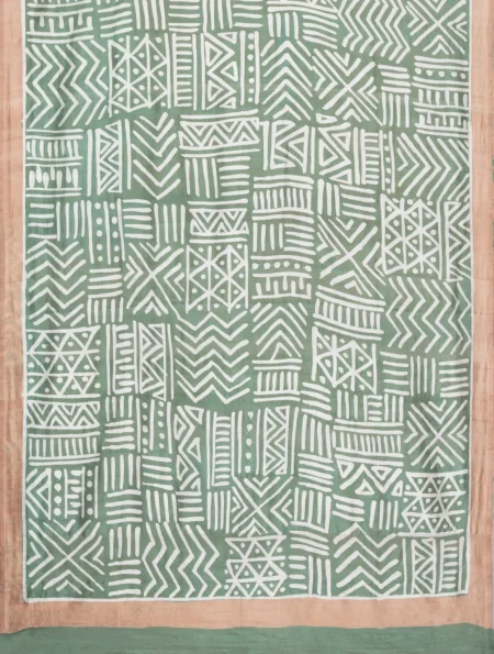 Batik Silk Saree - Multi Colour - Image 4