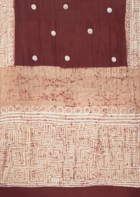 Batik Silk Saree - Multi Colour - Image 4
