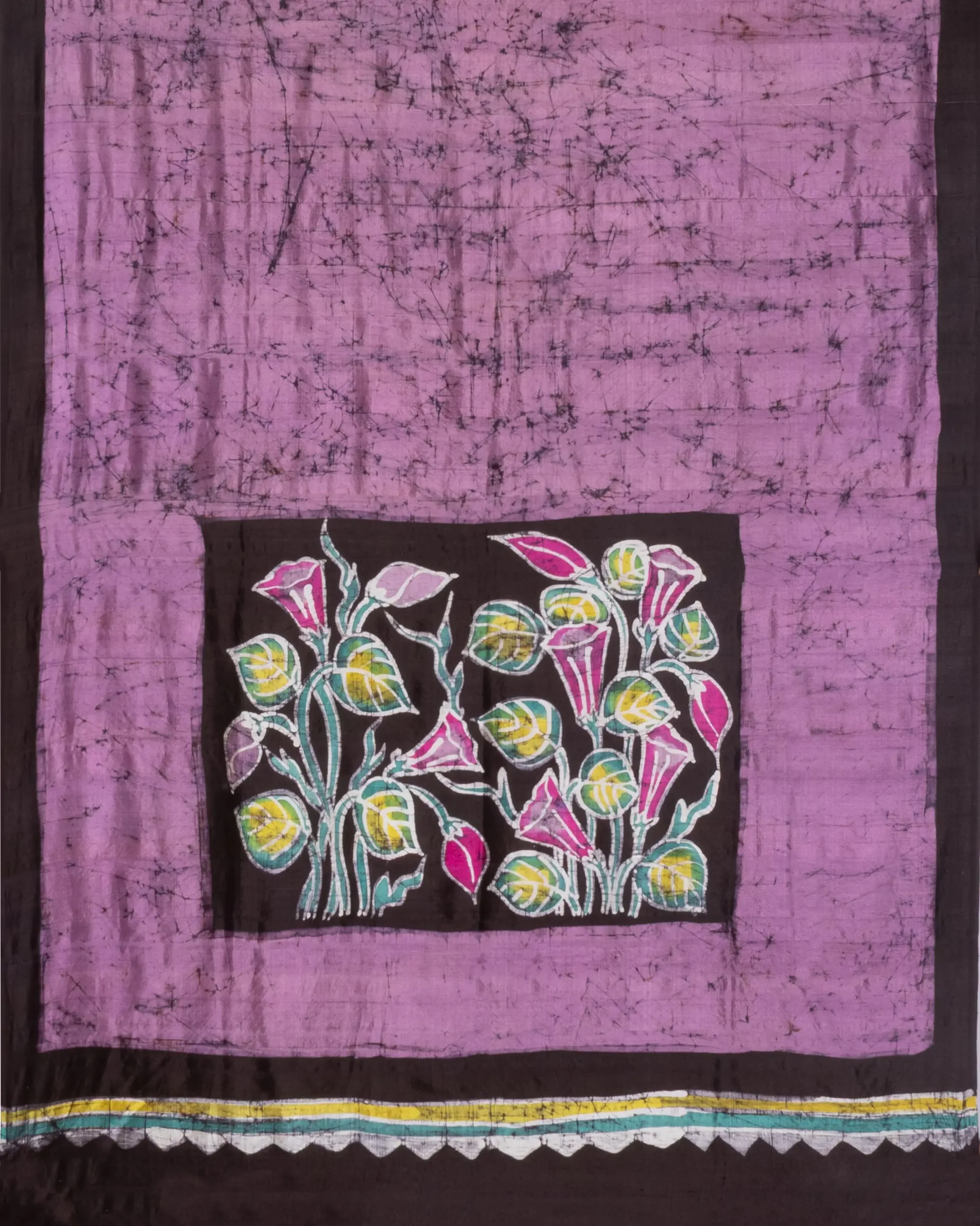 Batik Silk Saree - Multi Colour - Image 4