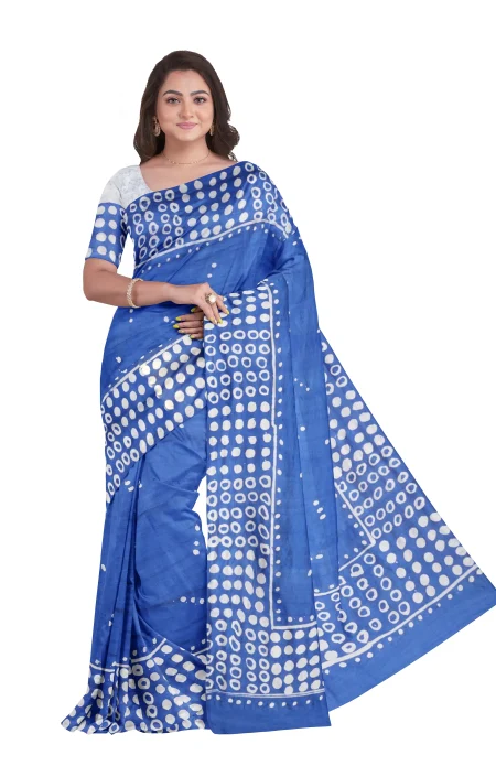 Batik Silk Saree - Multi Colour