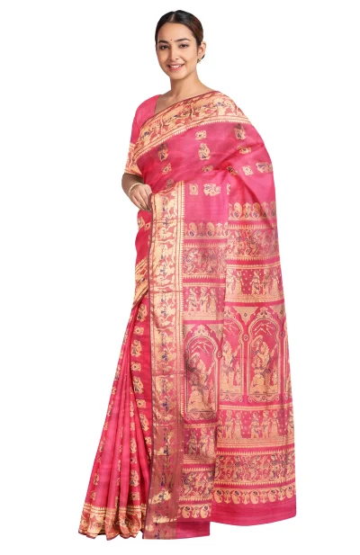 Swarnachari Silk Saree - Burgundy