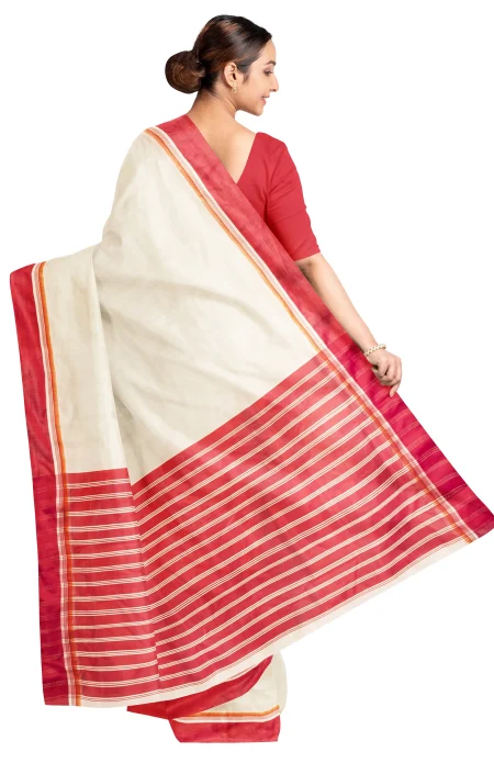 Garod Silk Saree - Off-White - Image 2