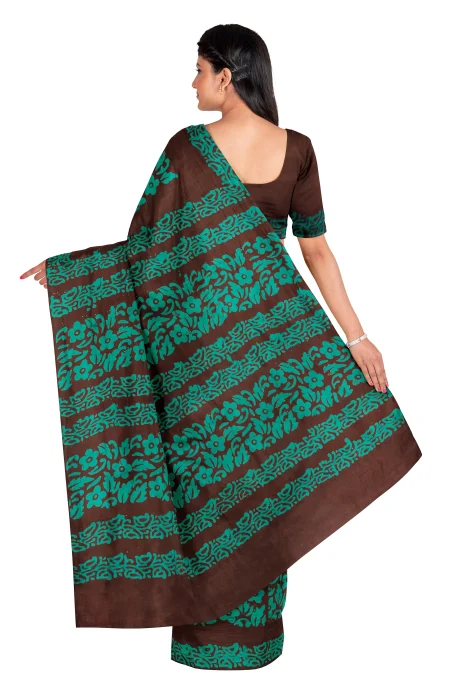 Batik Silk Saree - Multi Colour - Image 2