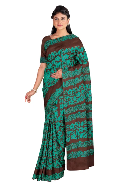 Batik Silk Saree - Multi Colour