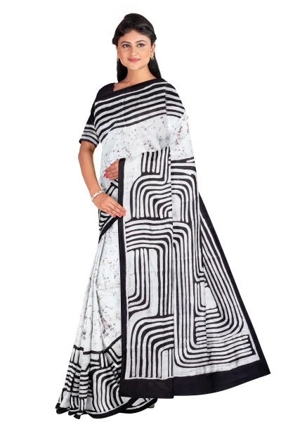 Batik Silk Saree - Black
