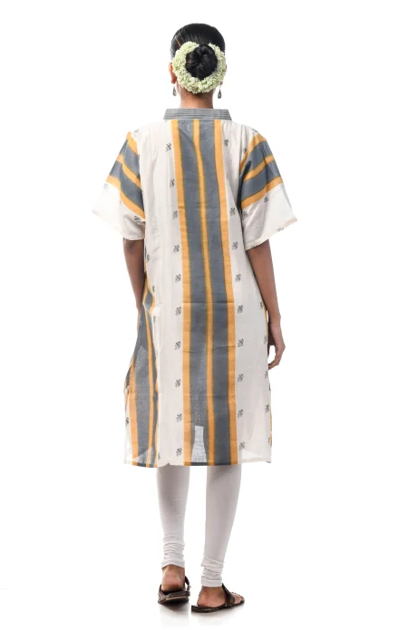 Printed Cotton Excel Kaftan  - Multi Colour - Image 4