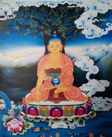 SAKYAMUNI BUDDHA (Sanskrit) or SANG GYAY (Tibetan) Painting - Image 2