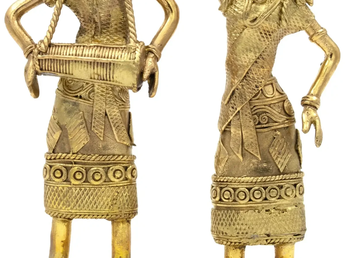 Dokra Table Top Couple - Biswa Bangla