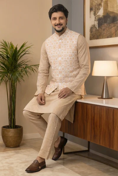 6-ply Cotton Handloom Jacket with Digital Prints - Multi Colour