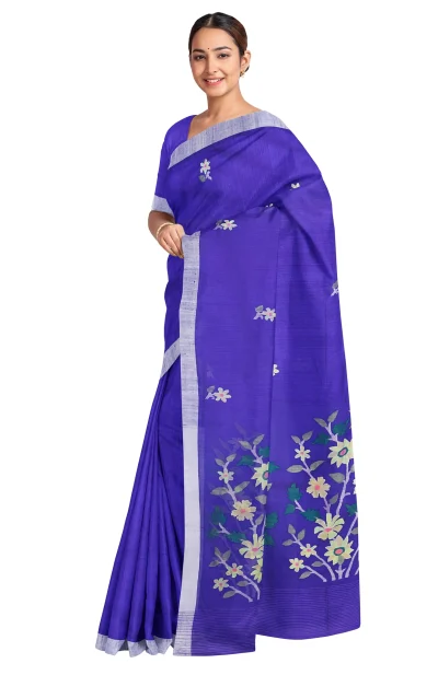 Matka Silk Jamdani Saree