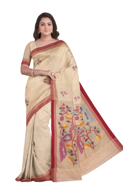 Matka Silk Jamdani Saree