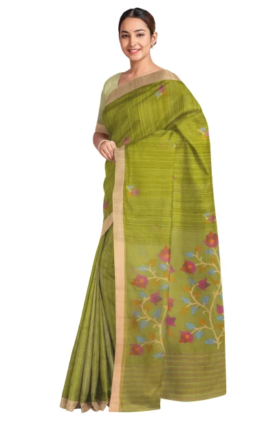Matka Silk Jamdani Saree