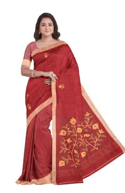 Matka Silk Jamdani Saree