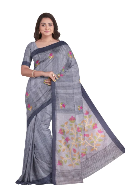 Matka Silk Jamdani Saree