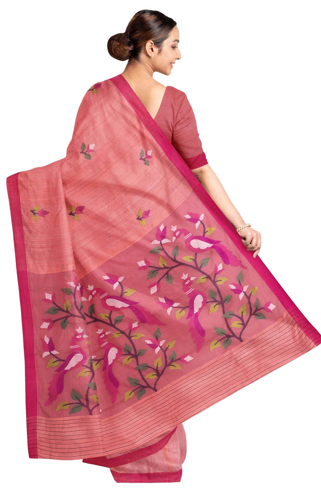 Matka Silk Jamdani Saree - Image 2