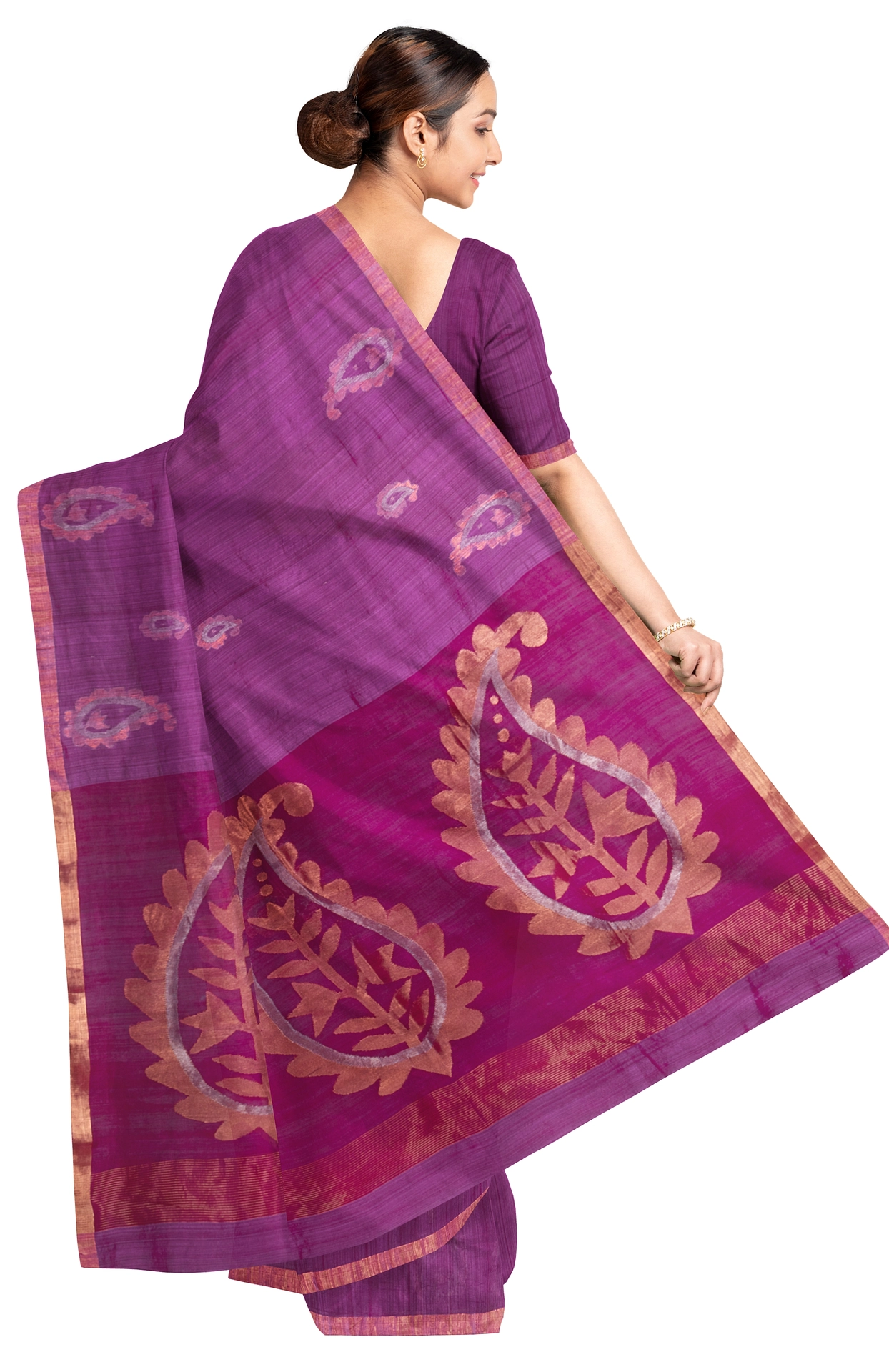 Matka Silk Jamdani Saree - Image 2