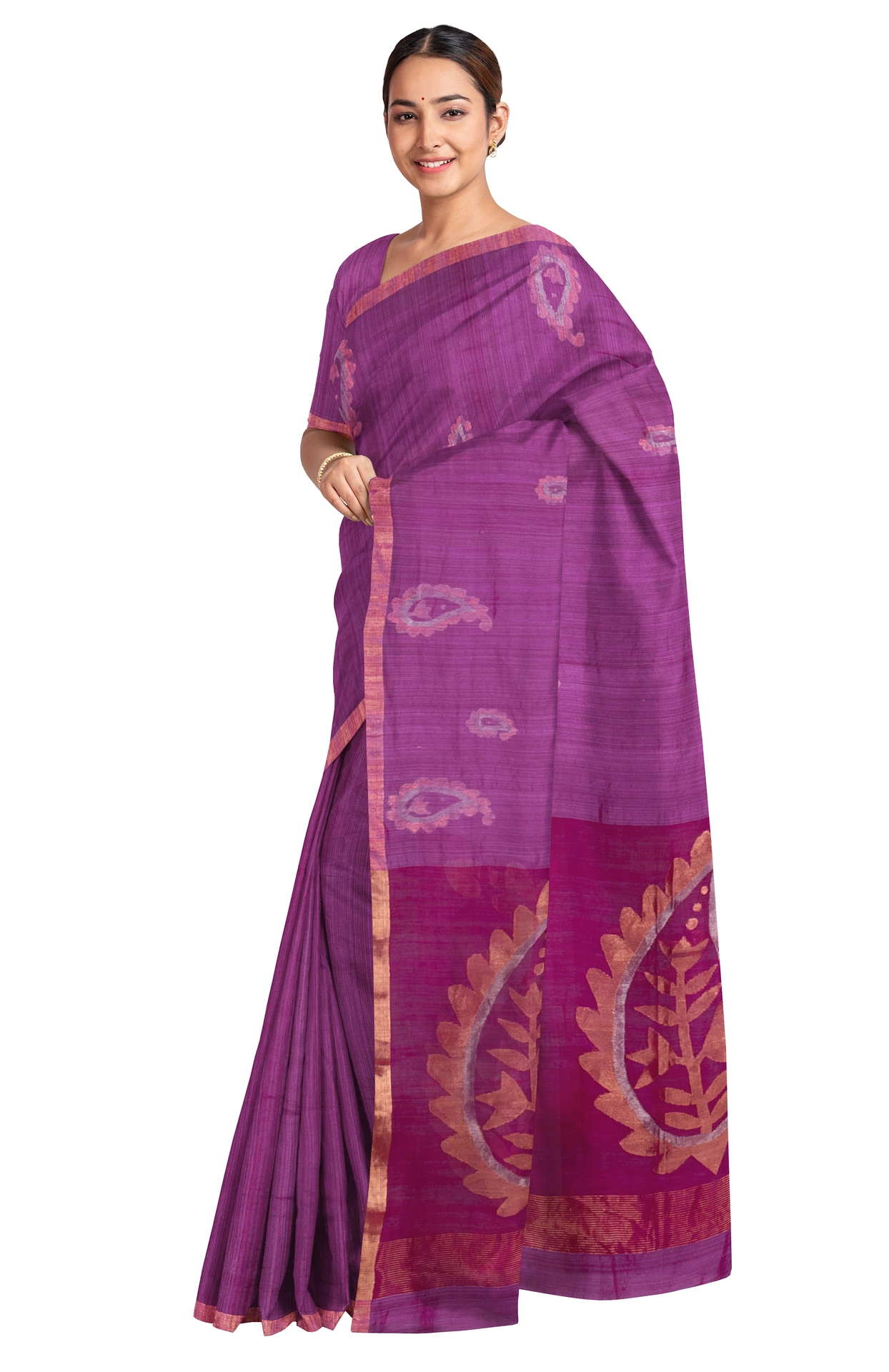 Matka Silk Jamdani Saree