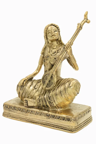 Dokra Table Top Meera Sitting  - 7 inches