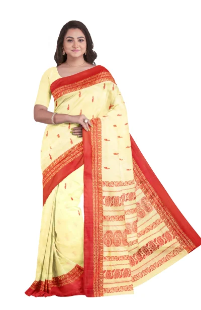 Garod Silk Saree - Lemon Green
