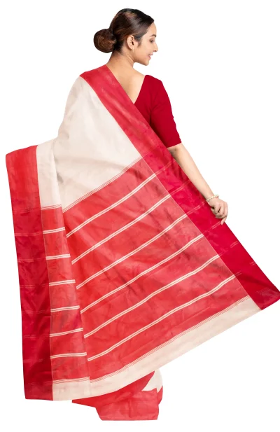 Garod Silk Saree - Off-White