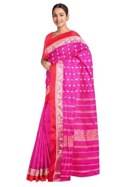Garod Silk Saree - Magenta