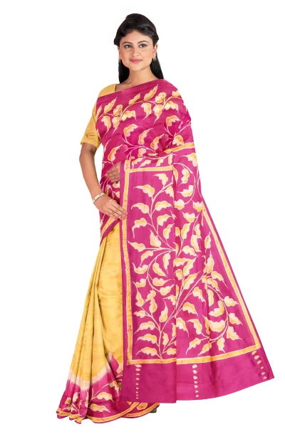 Batik Silk Saree - Multi Colour