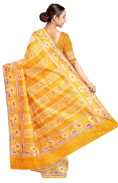 Batik Silk Saree - Multi Colour