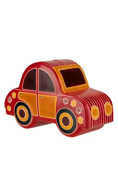 Leather Piggie Bank - Taxi