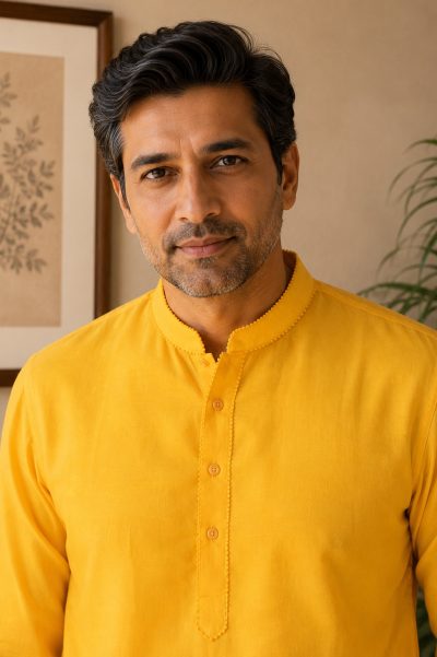 Garod Silk Sabudana Kurta - Yellow
