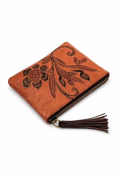Santiniketan Leather Coin Pouch