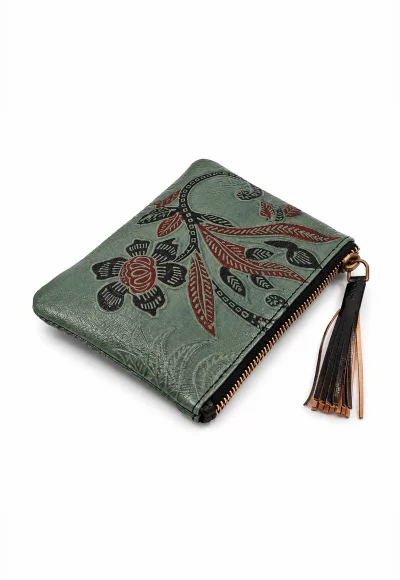 Santiniketan Leather Coin Pouch
