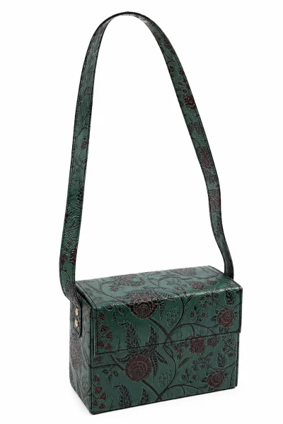 Shantiniketan Leather Ladies Handbag - Rectangle