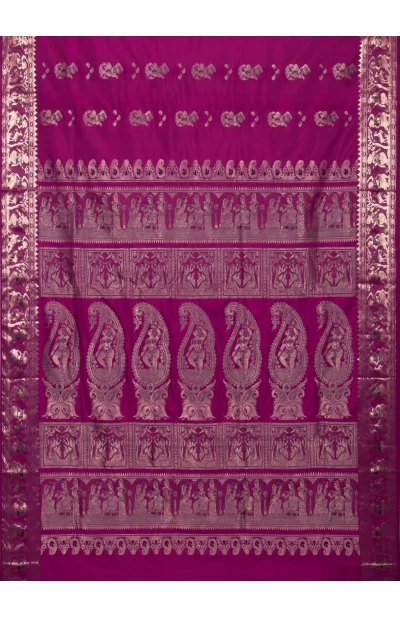 Baluchari Silk Saree - Magenta