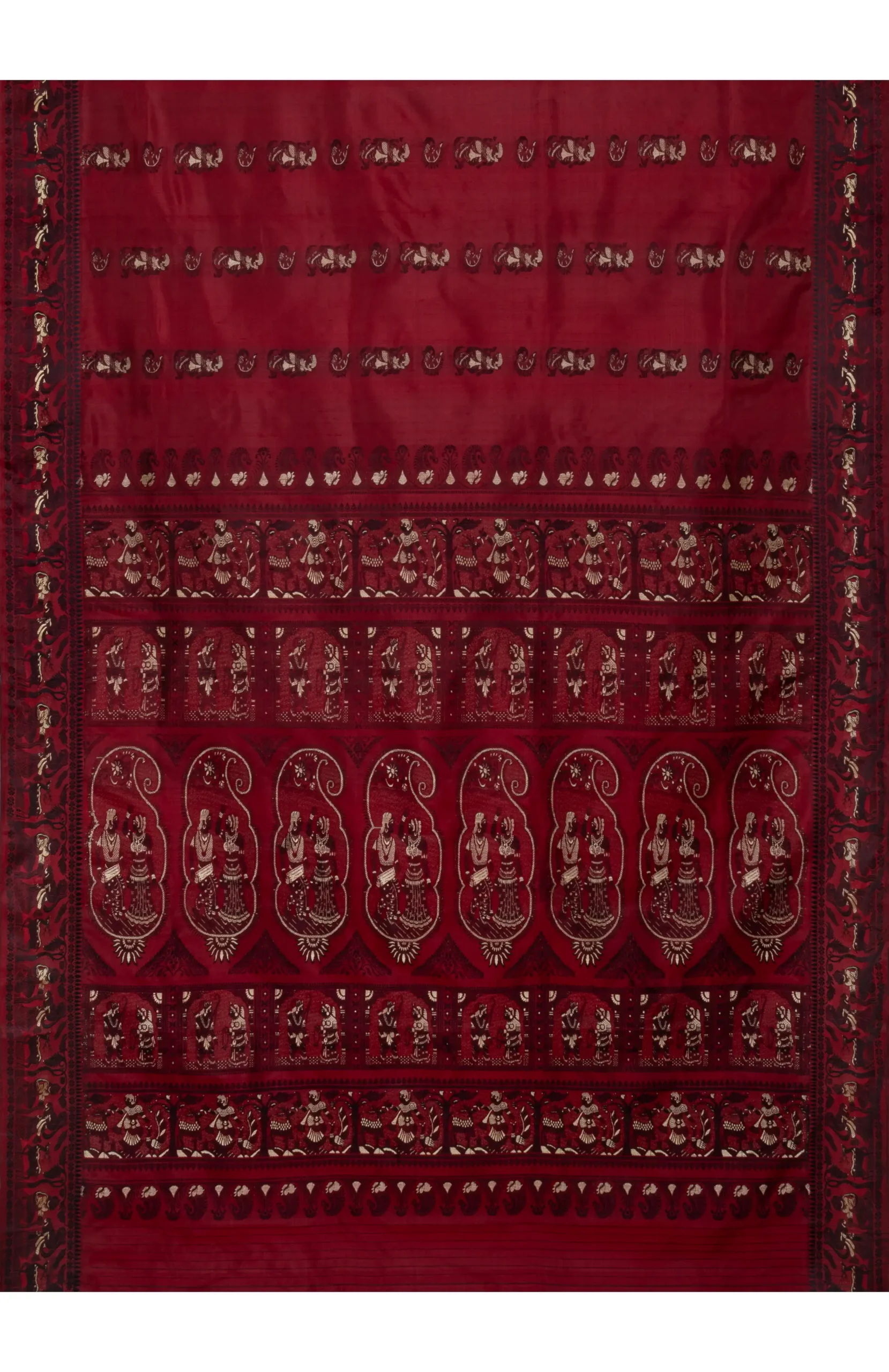 Baluchari Silk Saree - Maroon
