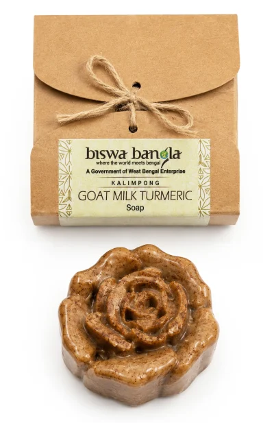 Set of 2 Kalimpong Handmade Goat Milk Soaps - Turmeric (80g each)