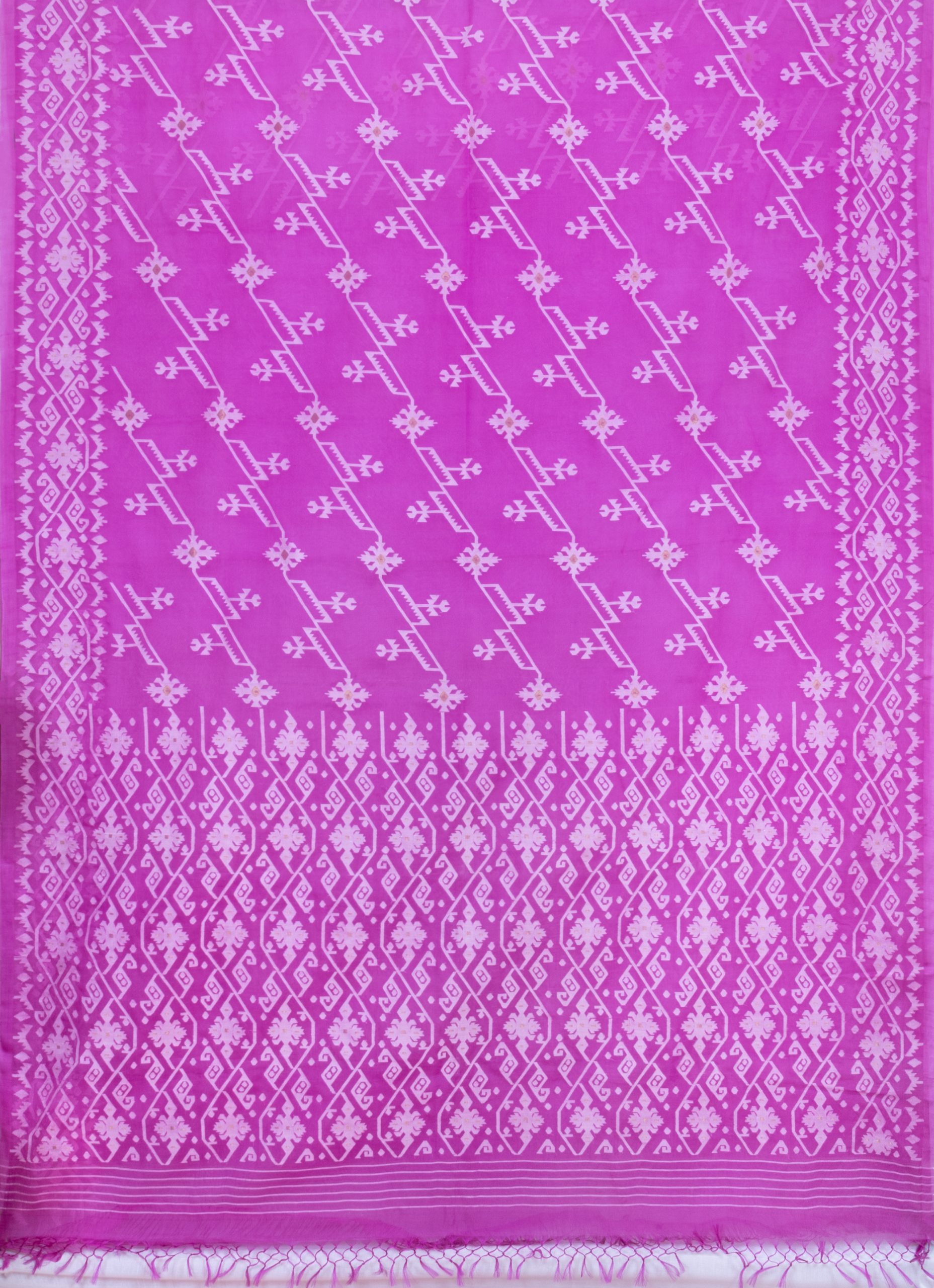 Kora Silk Jamdani Saree - Lavender - Image 4