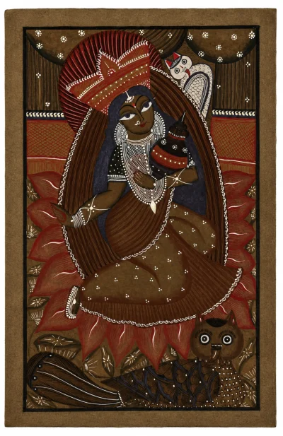 Patachitra Painting (Kalighat Style) - Laxmi