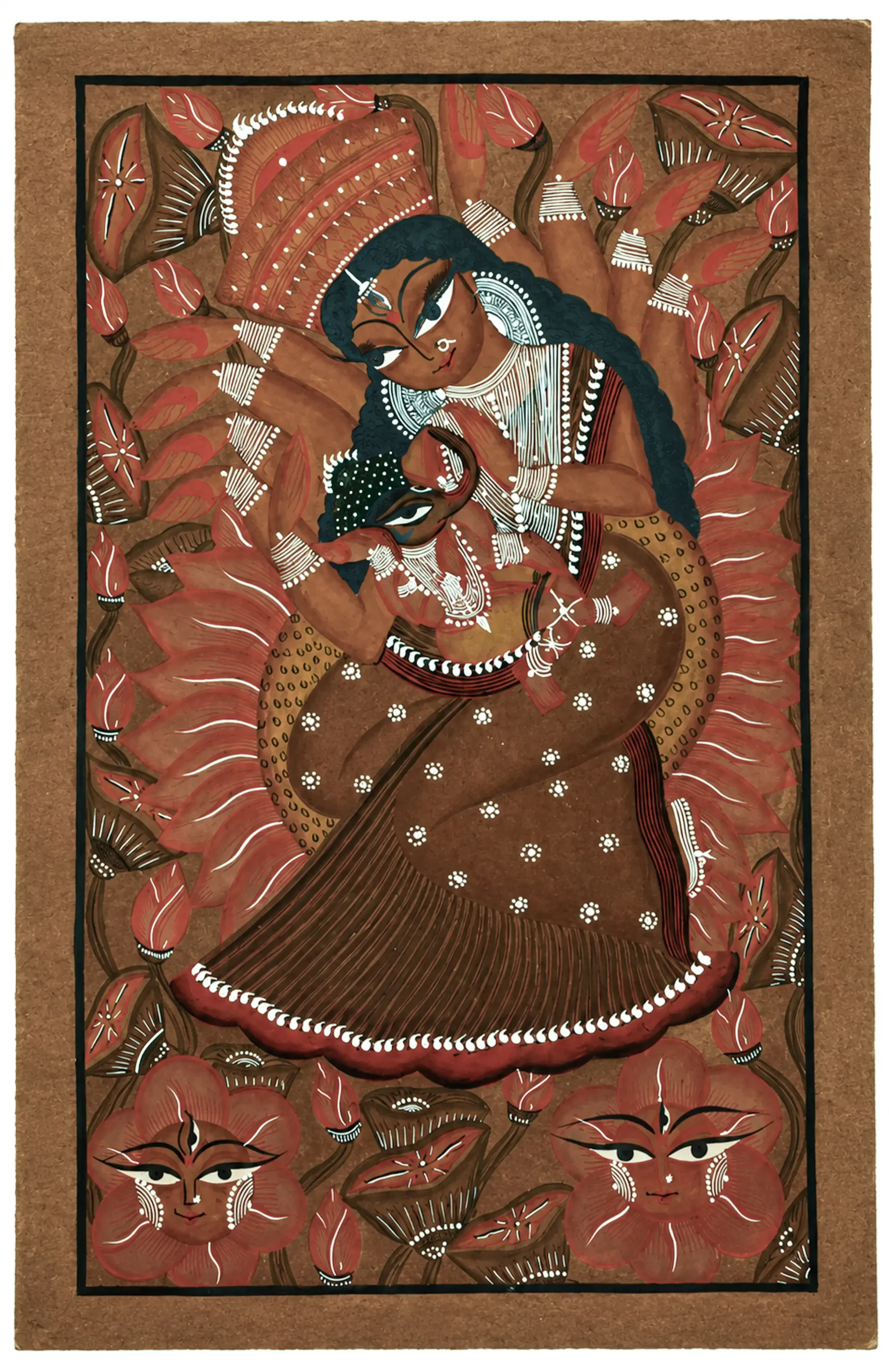 Patachitra Painting (Kalighat Style) - Gauri Ganesh