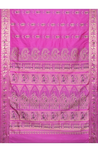 Baluchari Silk Saree - Magenta