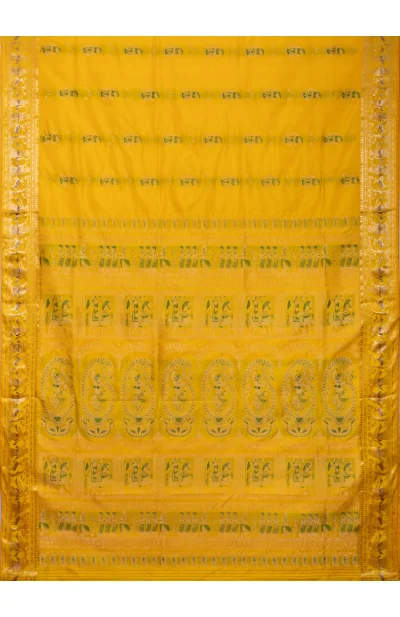 Baluchari Silk Saree - Yellow