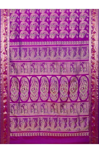 Baluchari Silk Saree - Purple