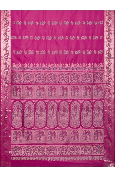 Baluchari Silk Saree - Magenta