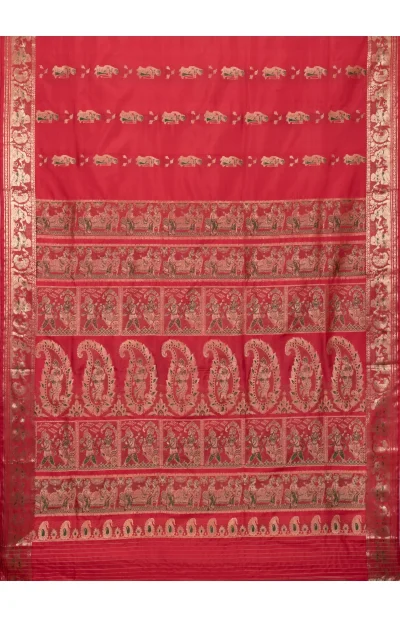 Baluchari Silk Saree - Red