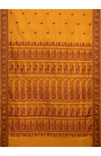 Baluchari Silk Saree - Mustard