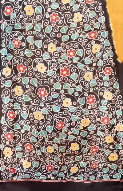 Batik Silk Saree - Multi Colour