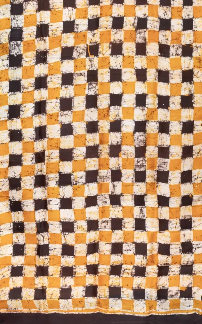 Batik Silk Saree - Mustard