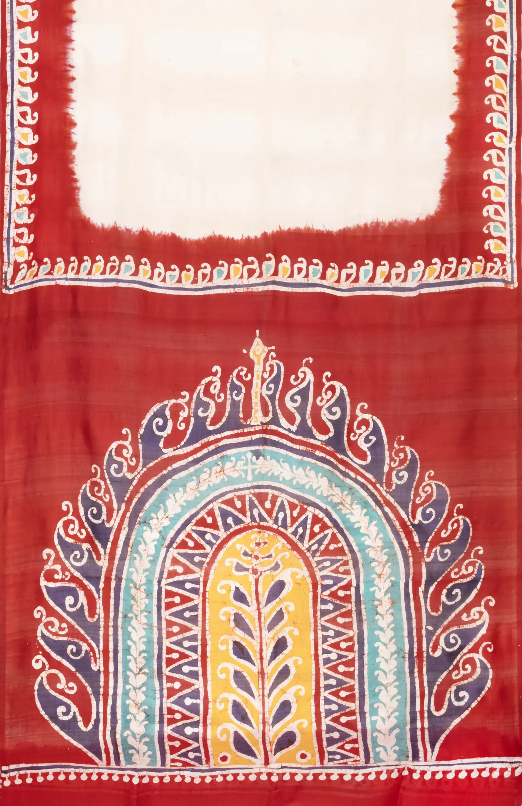 Batik Silk Saree - Red